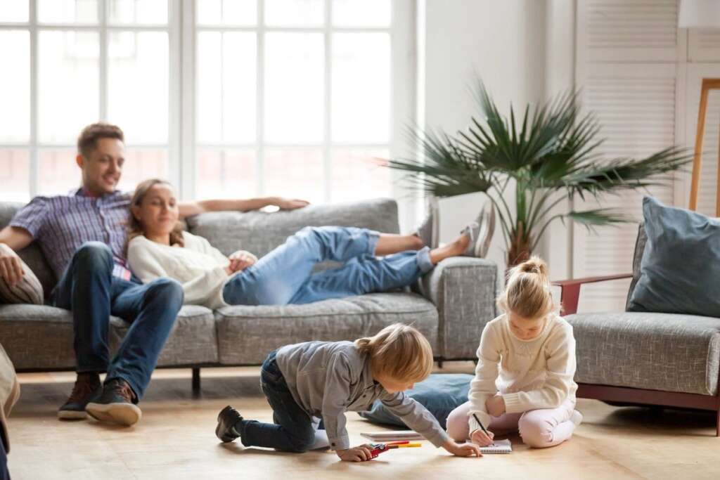 Family living room pest free